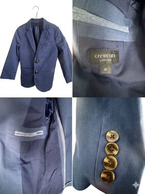 Crewcuts Navy Blue Boys' Sport Coat Blazer